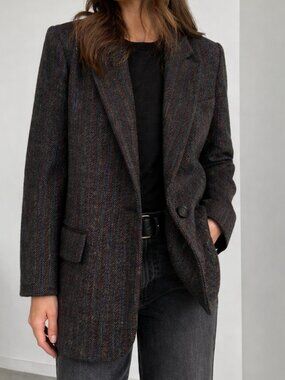 Isabel Marant plaid virgin wool blazer size 34